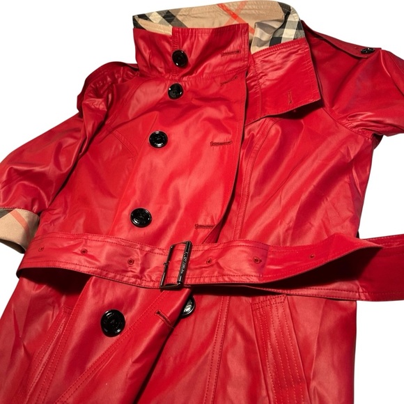 NWT BUDUTURRY Red Polyester Short Sleeve Raincoat Sz Lrg - Picture 7 of 12